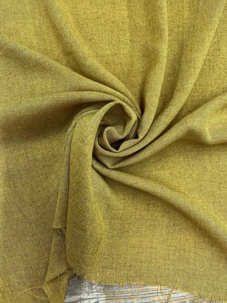 画像7: 生地:リネンライクシアーブラウス地(マスタード) (7)