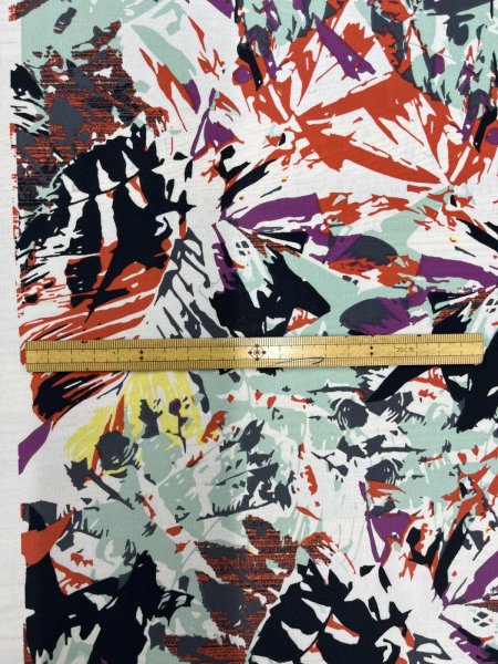 画像3: 生地:ポリエステル100%セミダルデシンカラフルプリント(白地) (3)