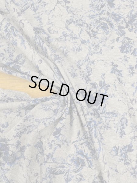 画像5: 生地：コットン天竺フラワープリント（グレー地／ブルー） (5)