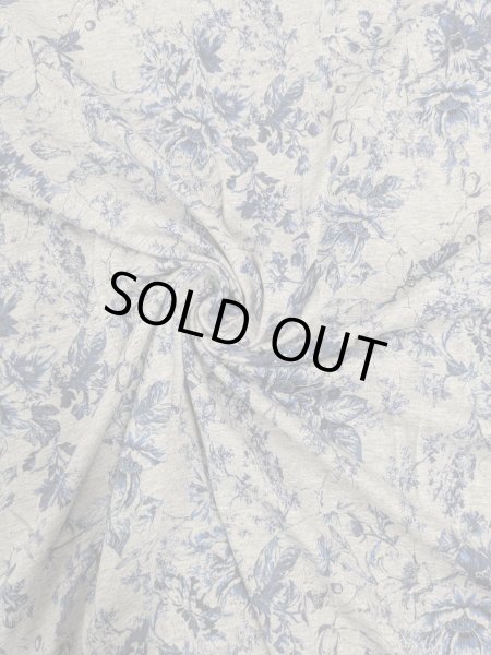 画像6: 生地：コットン天竺フラワープリント（グレー地／ブルー） (6)