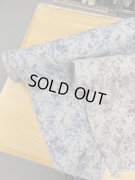 画像8: 生地：コットン天竺フラワープリント（グレー地／ブルー） (8)