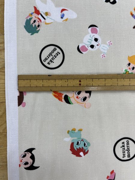 画像2: 生地：キャラクタープリント ライトキャンバス生地（クリーム） (2)