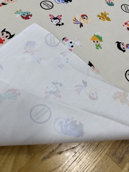 画像3: 生地：キャラクタープリント ライトキャンバス生地（クリーム） (3)