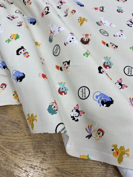 画像5: 生地：キャラクタープリント ライトキャンバス生地（クリーム） (5)