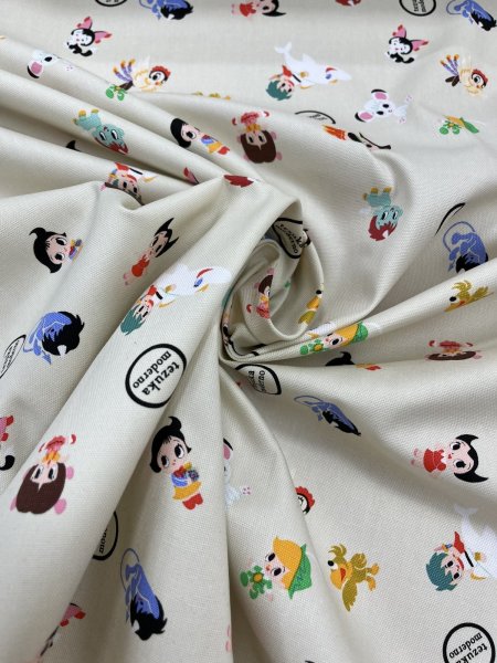 画像6: 生地：キャラクタープリント ライトキャンバス生地（クリーム） (6)