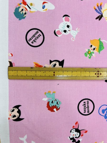 画像2: 生地：キャラクタープリント ライトキャンバス生地（ピンク） (2)