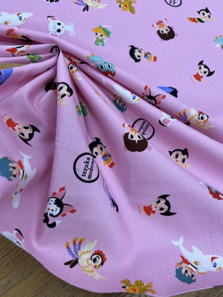 画像5: 生地：キャラクタープリント ライトキャンバス生地（ピンク） (5)