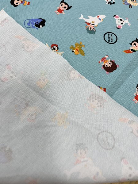 画像3: 生地：キャラクタープリント ライトキャンバス生地（ブルー） (3)