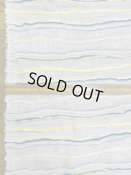 画像3: 生地：ポリエステル綿ファンシーヤーンボーダー（グリーン系） (3)