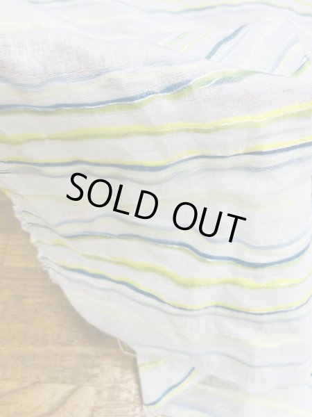 画像8: 生地：ポリエステル綿ファンシーヤーンボーダー（グリーン系） (8)