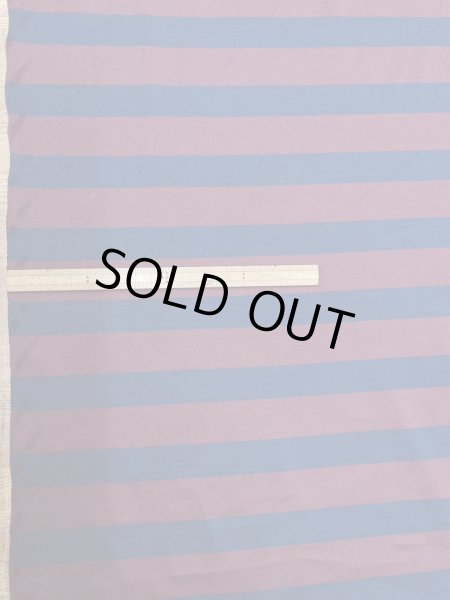 画像2: 生地：綿100％太ボーダー天竺ニット（エンジ×紺） (2)