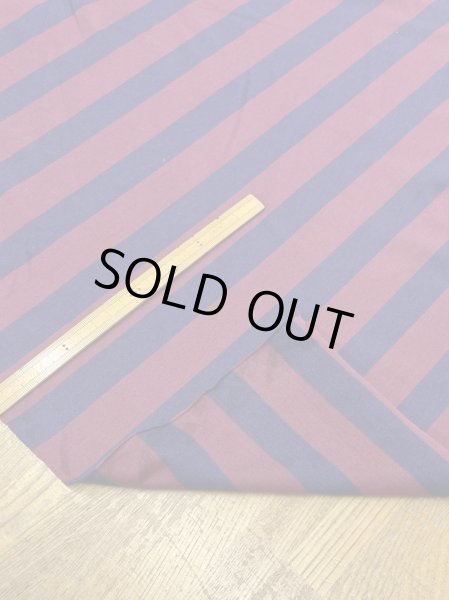 画像4: 生地：綿100％太ボーダー天竺ニット（エンジ×紺） (4)