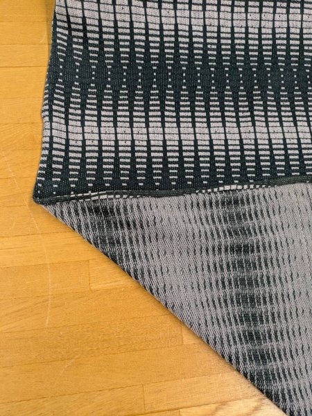 画像3: 生地:綿ポリ幾何学柄ニット(グリーン) (3)