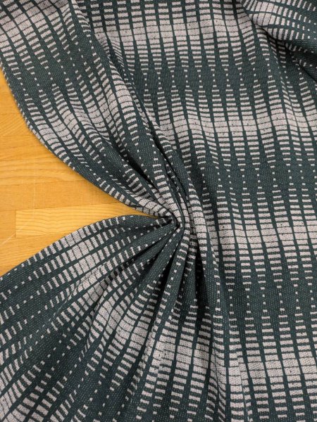 画像5: 生地:綿ポリ幾何学柄ニット(グリーン) (5)