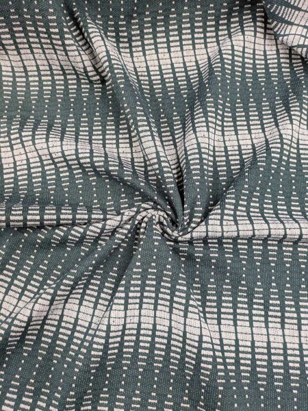 画像6: 生地:綿ポリ幾何学柄ニット(グリーン) (6)