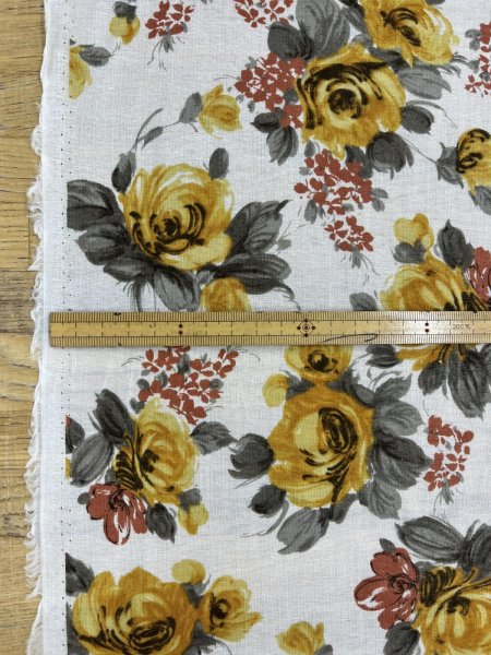 画像3: 生地：綿花柄プリント（キナリ／黄色） (3)