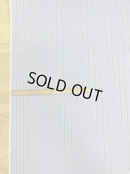 画像2: 生地：ストライプ柄プリント 中厚コットン（白／紺） (2)