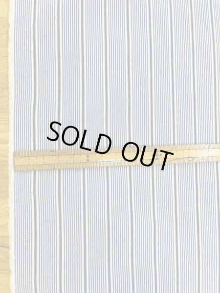 画像3: 生地：ストライプ柄プリント 中厚コットン（白／紺） (3)