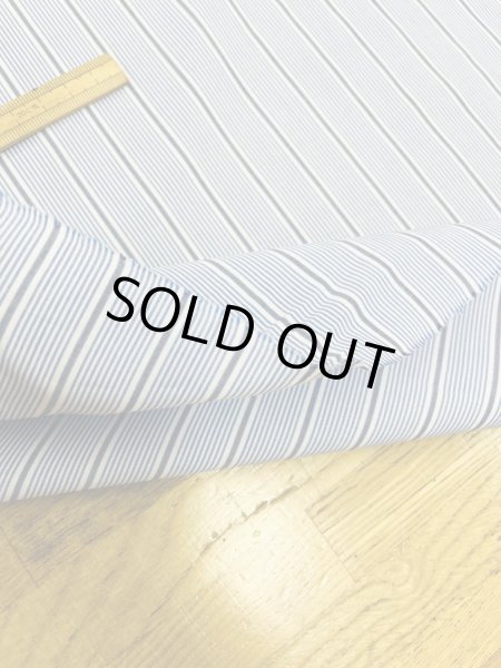 画像5: 生地：ストライプ柄プリント 中厚コットン（白／紺） (5)