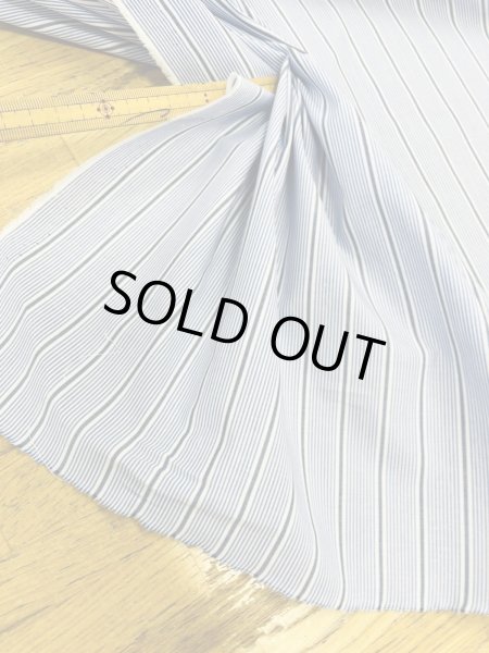 画像6: 生地：ストライプ柄プリント 中厚コットン（白／紺） (6)