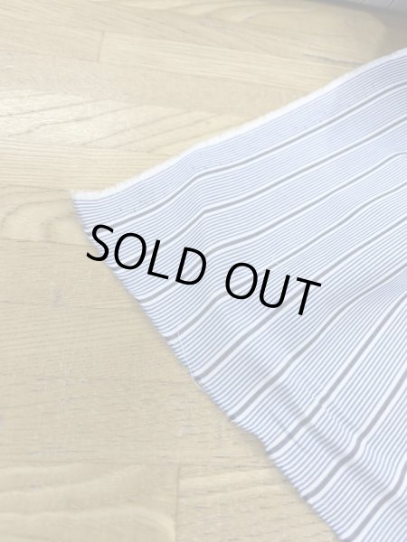 画像8: 生地：ストライプ柄プリント 中厚コットン（白／紺） (8)