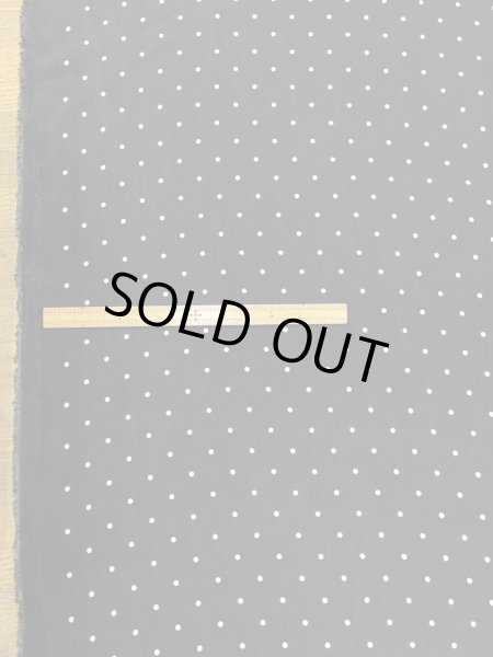 画像2: 生地：水玉柄ポリエステルデシン（ブラック×白） (2)