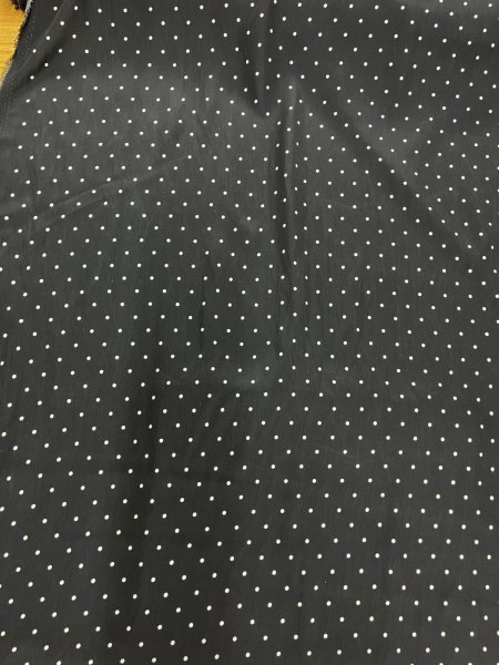 画像7: 生地:水玉柄ポリエステルデシン(ブラック×白) (7)