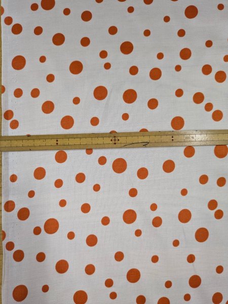 画像3: 生地：綿50％・シルク50％ 綿シルクサテンランダムドット柄（ホワイト×レッド） (3)