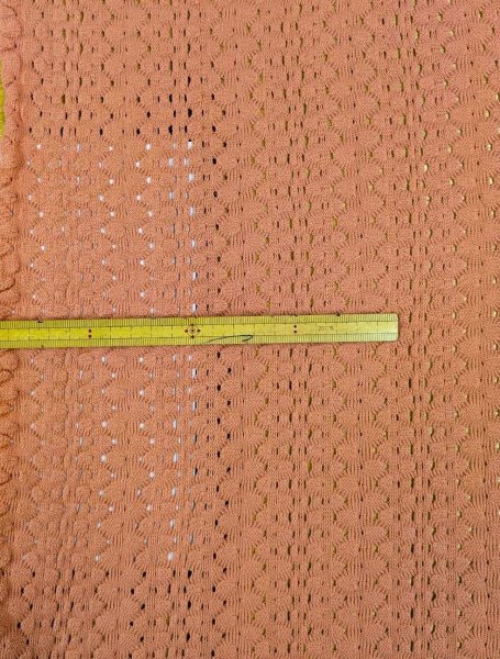 画像2: 生地：綿混クロッシェ風穴あきニット（テラコッタ） (2)