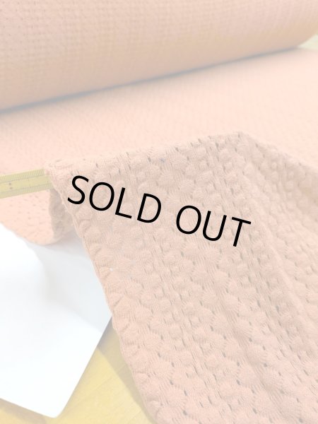 画像5: 生地：綿混クロッシェ風穴あきニット（テラコッタ） (5)