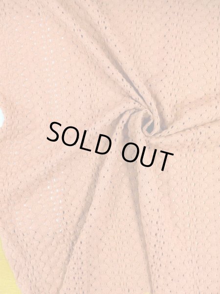 画像6: 生地：綿混クロッシェ風穴あきニット（テラコッタ） (6)