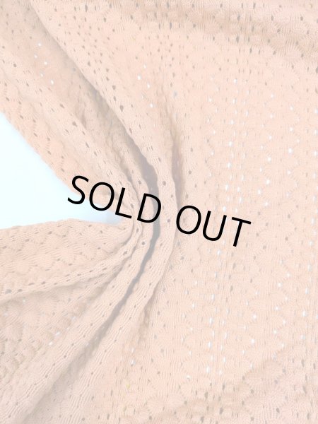 画像7: 生地：綿混クロッシェ風穴あきニット（テラコッタ） (7)