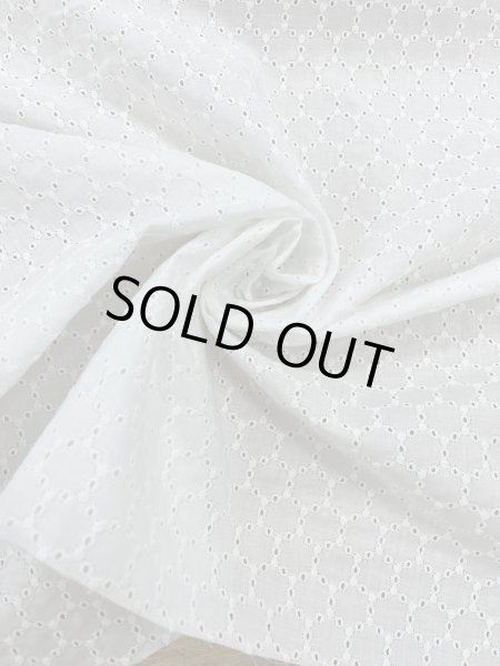 画像7: 生地：綿100％ 綿サークルレース生地（ホワイト） (7)