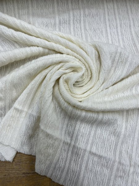 画像7: 生地：ジャガード編み アランケーブル柄 ニット（オフ白） (7)