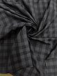 画像8: 生地：ポリエステル100％ブロックチェック柄（黒／墨黒） (8)