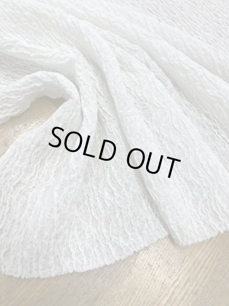 画像6: 生地：ポリエステル系 シャーリングニット（白） (6)