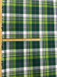 画像2: 生地：綿100％タータン風チェック平織（グリーン系） (2)