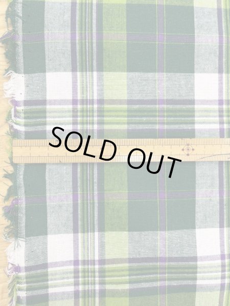 画像3: 生地：綿100％タータン風チェック平織（グリーン系） (3)