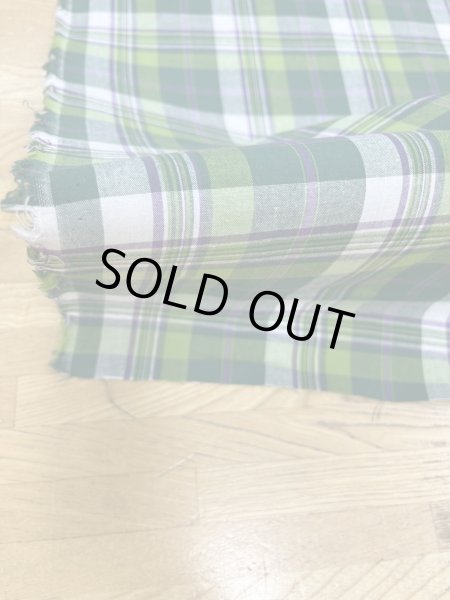 画像8: 生地：綿100％タータン風チェック平織（グリーン系） (8)