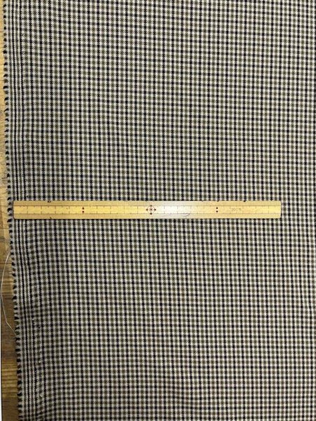 画像2: 生地：ポリエステルストレッチチェック柄織物（ベージュ系） (2)