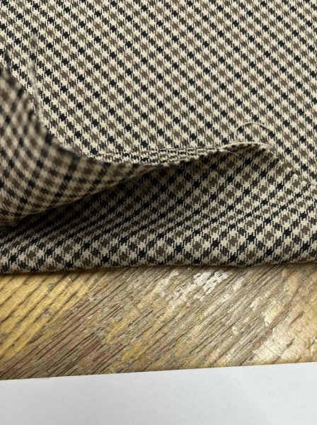 画像5: 生地：ポリエステルストレッチチェック柄織物（ベージュ系） (5)