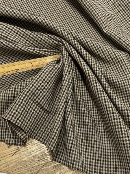 画像6: 生地：ポリエステルストレッチチェック柄織物（ベージュ系） (6)