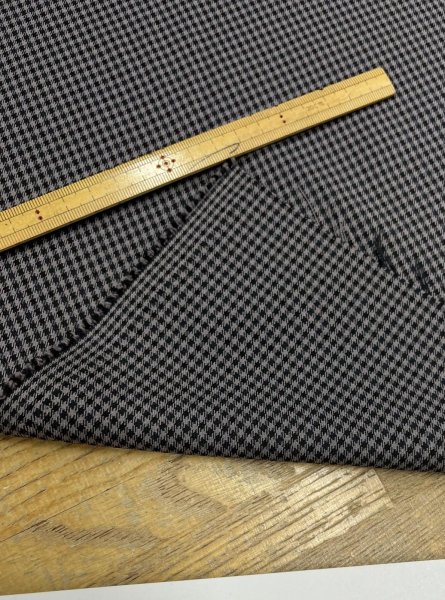 画像4: 生地：ポリエステルストレッチチェック柄織物（グレー系） (4)
