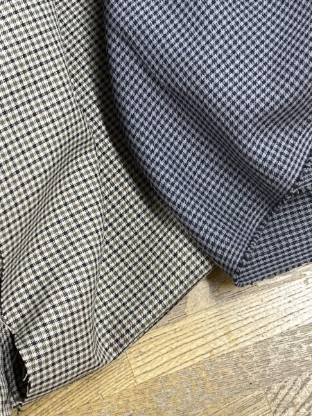 画像8: 生地：ポリエステルストレッチチェック柄織物（グレー系） (8)