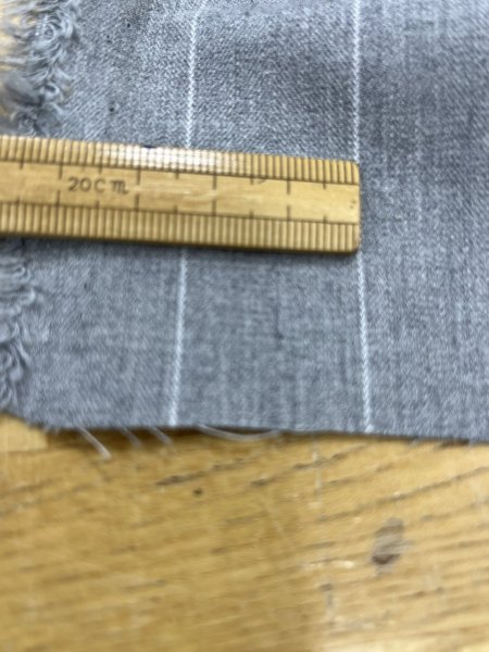 画像8: 生地：綿ストライプ柄（グレー／白） (8)