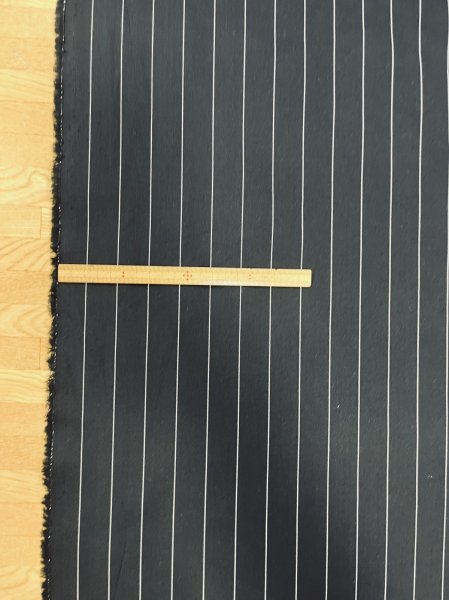 画像2: 生地：綿ストライプ柄（濃紺／ベージュ） (2)