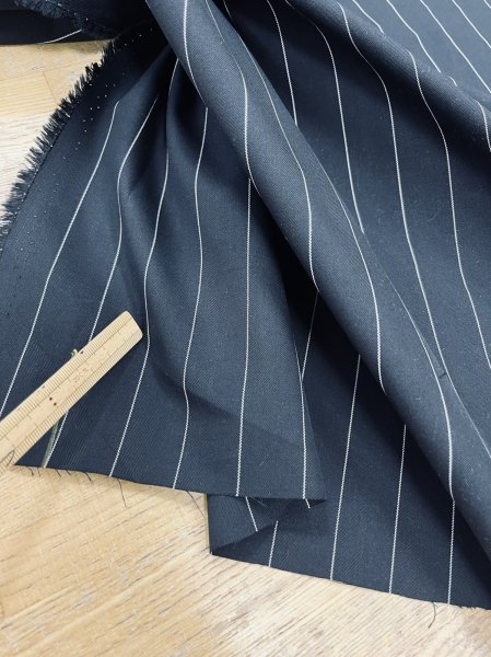 画像6: 生地：綿ストライプ柄（濃紺／ベージュ） (6)
