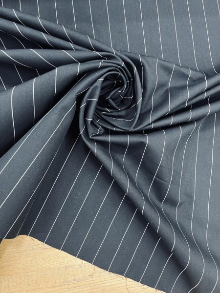 画像7: 生地：綿ストライプ柄（濃紺／ベージュ） (7)