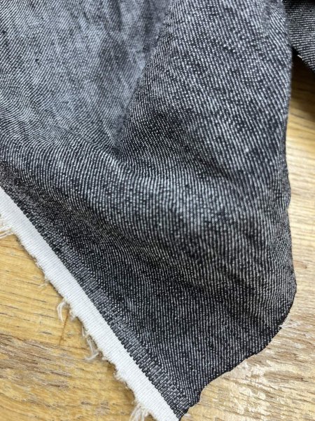 画像8: 生地：綿ストレッチデニム調（ブラック） (8)