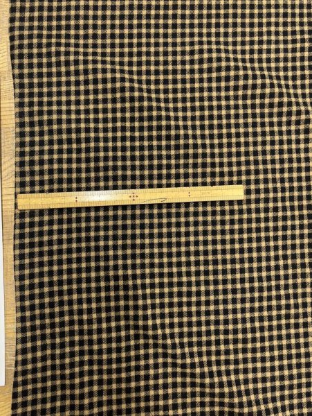 画像2: 生地：柔らかウールギンガムチェック（ブラウン／ブラック）  (2)